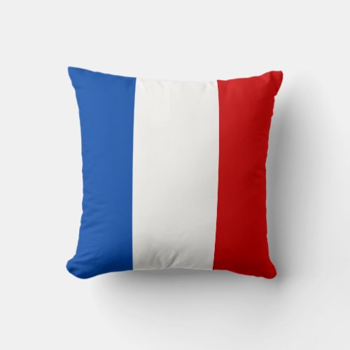 The Flag of France Throw Pillow