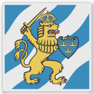 The flag of Gothenburg, Sweden Sticker