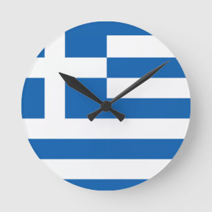 The Flag of Greece Round Clock