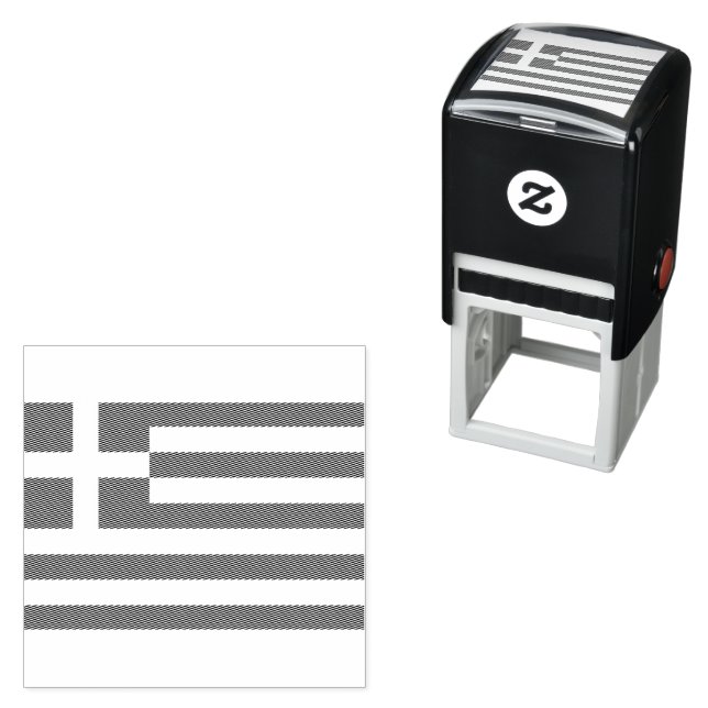 The flag of Greece  Self-inking Stamp (In Situ)