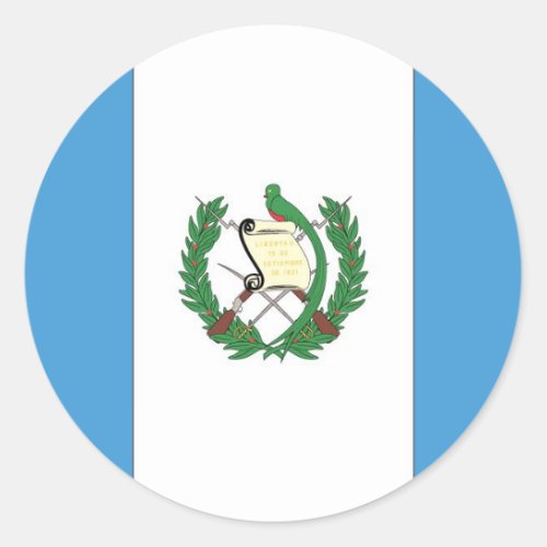 The Flag of Guatemala Classic Round Sticker