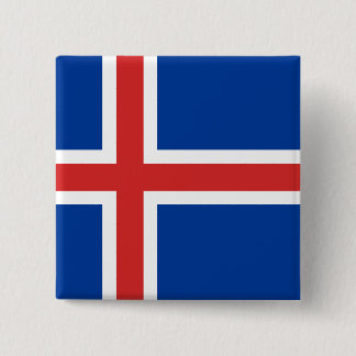 The Flag of Iceland Button