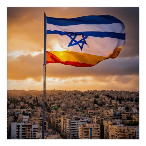The Flag of Israel Symbol of Unity and Identity Poster