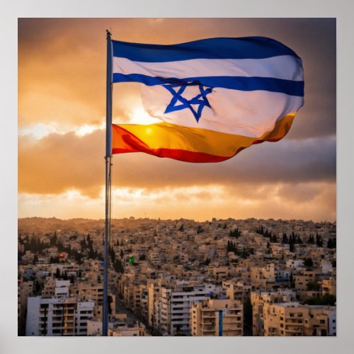 The Flag of Israel Symbol of Unity and Identity Poster
