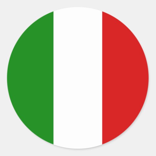 The Flag of Italy Classic Round Sticker