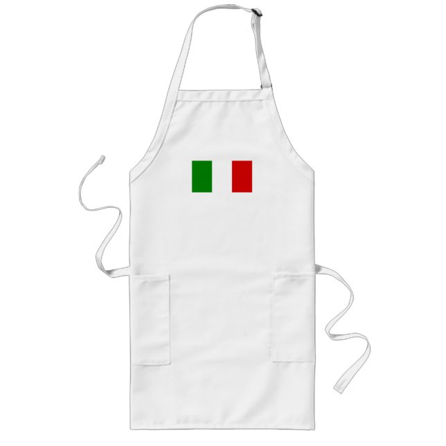 The Flag of Italy Long Apron (Front)