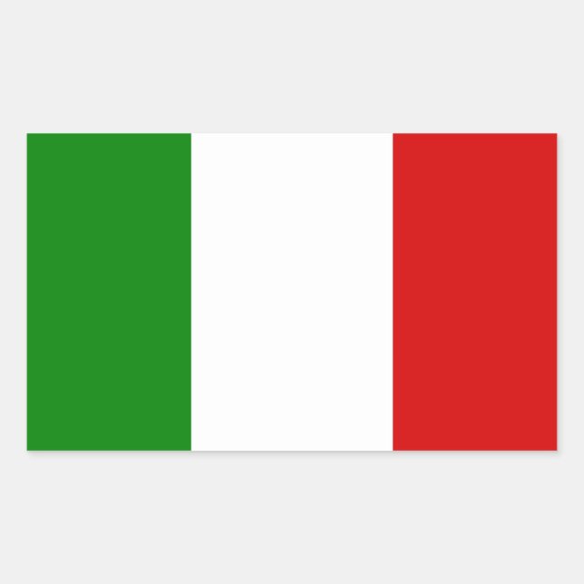 The Flag of Italy Rectangular Sticker (Front)