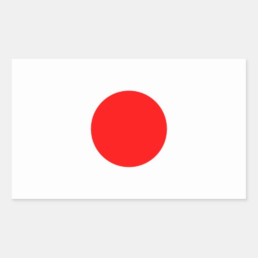 The Flag of Japan Rectangular Sticker | Zazzle