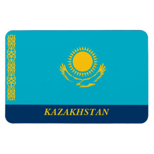 The Flag of Kazakhstan Magnet