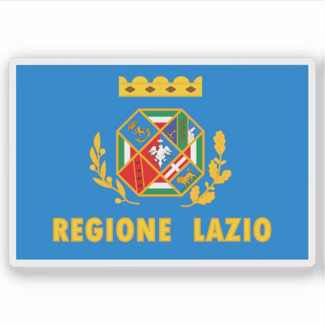 The flag of Lazio, Italy Sticker (Front)