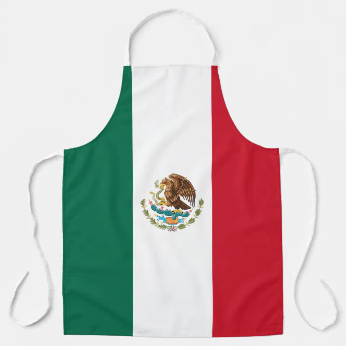 Cinco De Mayo Mexican Flag All Over Apron 