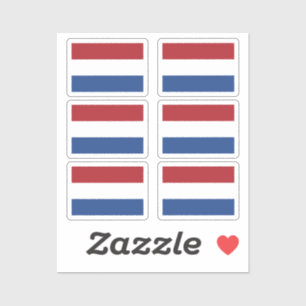 The flag of Netherlands Collection pack of 6 Sticker