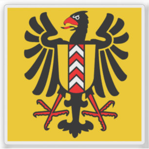 The flag of Neuchâtel (Neuchatel), Switzerland Sticker