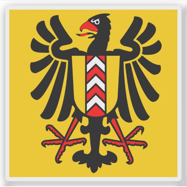 The flag of Neuchâtel (Neuchatel), Switzerland Sticker (Front)