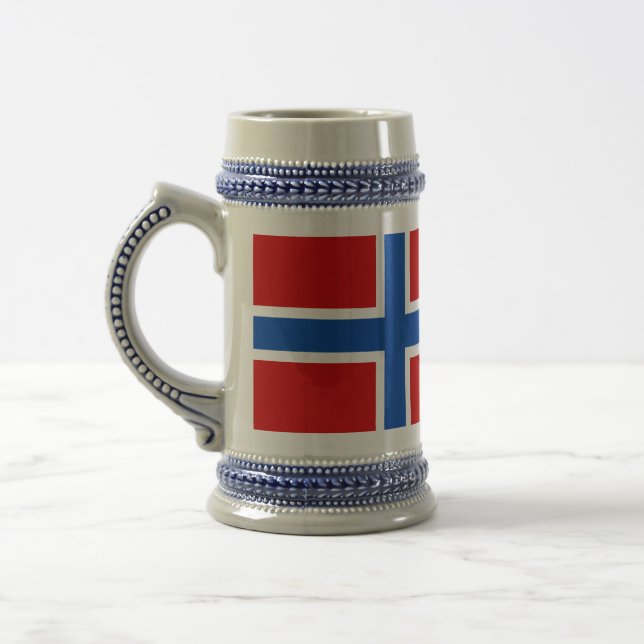 The Flag of Norway Beer Stein (Left)