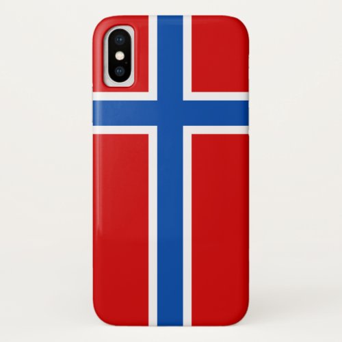 The Flag of Norway iPhone X Case