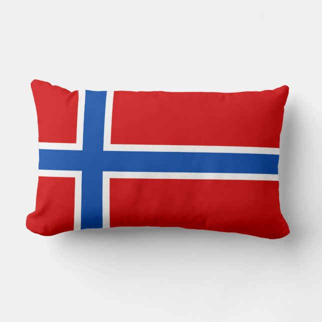 The Flag of Norway Lumbar Pillow (Front)