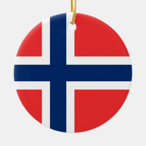 The Flag of Norway _ Scandinavia Ceramic Ornament