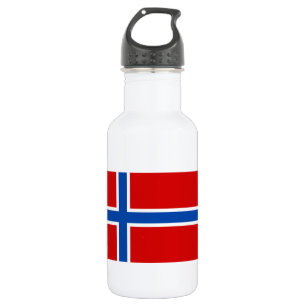 The Flag of Norway Water Bottle