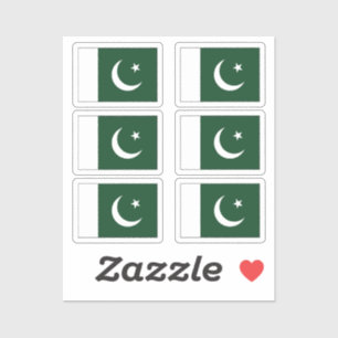 The flag of Pakistan Collection pack of 6 Sticker