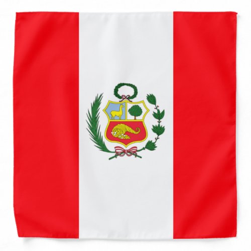 the flag of Peru Bandana