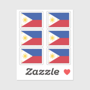 The flag of Philippines Collection pack of 6 Sticker