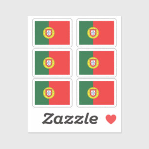 The flag of Portugal Collection pack of 6 Sticker