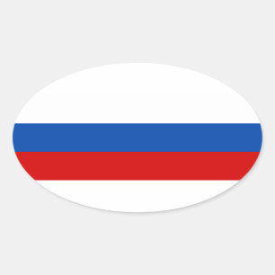 The Flag of Russia Oval Sticker