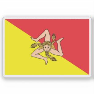 The flag of Sicily, Italy Sticker