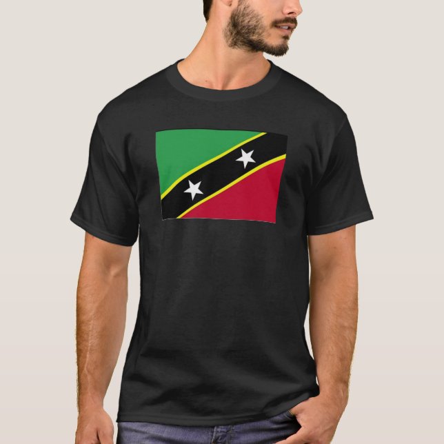 The Flag of St Kitts & Nevis T-Shirt (Front)