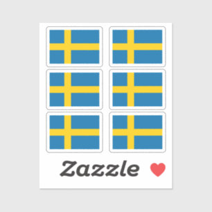 The flag of Sweden Collection pack of 6 Sticker