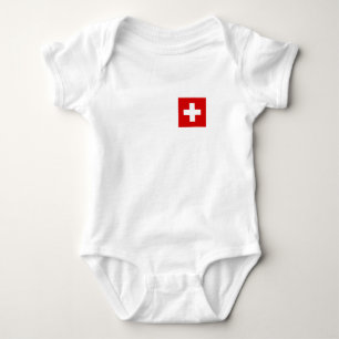 The Flag of Switzerland Baby Bodysuit