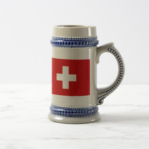 The Flag of Switzerland Beer Stein