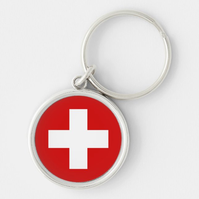 The Flag of Switzerland Keychain (Front)