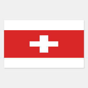 The Flag of Switzerland Rectangular Sticker