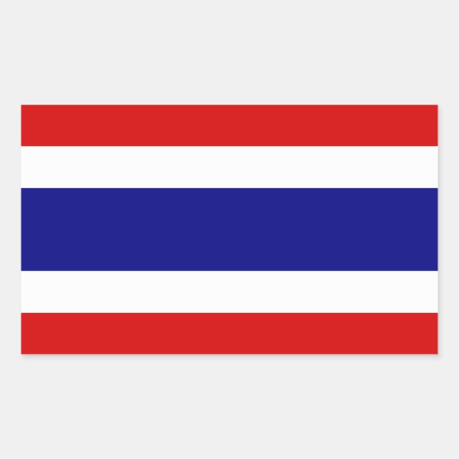 The Flag of Thailand Rectangular Sticker (Front)