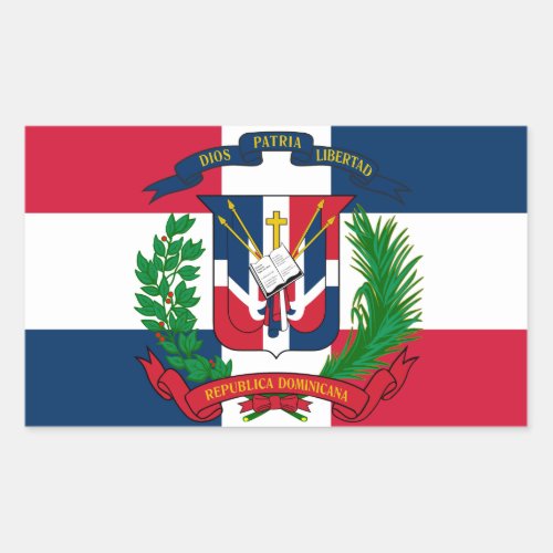 The flag of the Dominican Republic Rectangular Sticker
