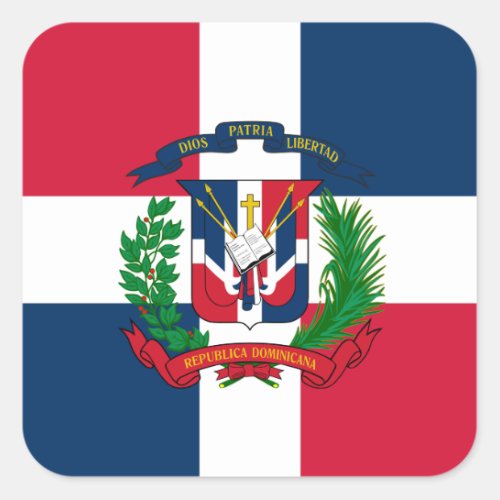 The flag of the Dominican Republic Square Sticker