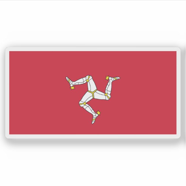 The flag of the Isle of Man Sticker (Front)