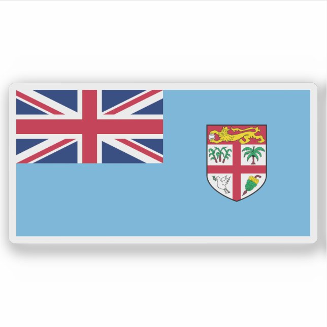 The flag of the Republic of Fiji Sticker (Front)
