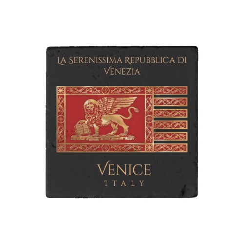 The Flag Of The Republic Of Venice Italy VE Stone Magnet