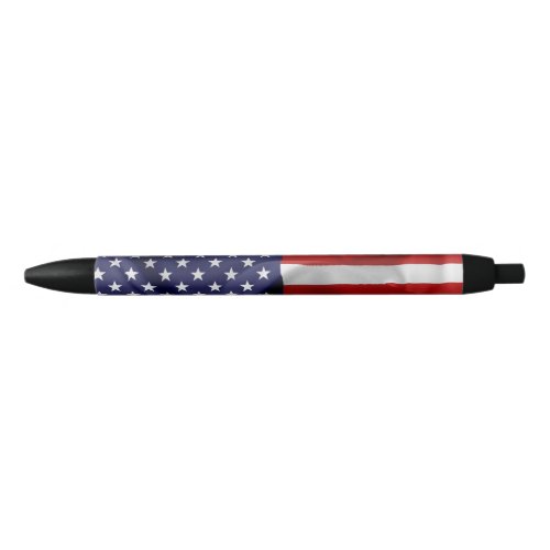 The Flag of the United States of America Black Ink Pen