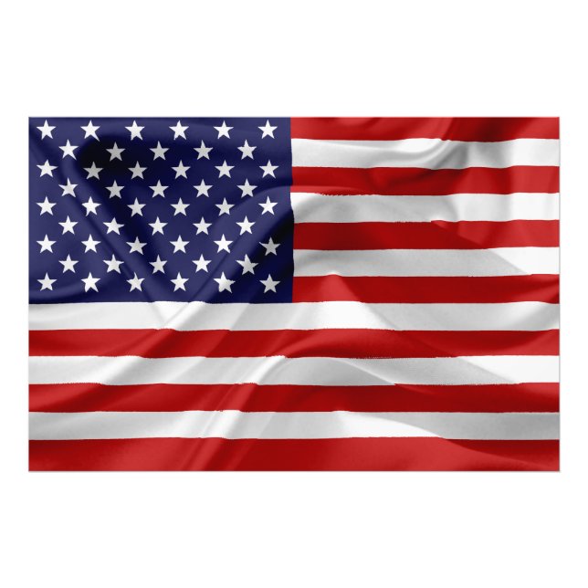 The Flag of the United States of America Photo Print (Front)