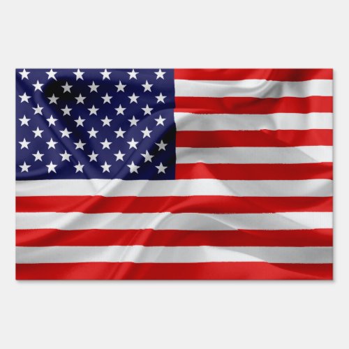 The Flag of the United States of America Sign