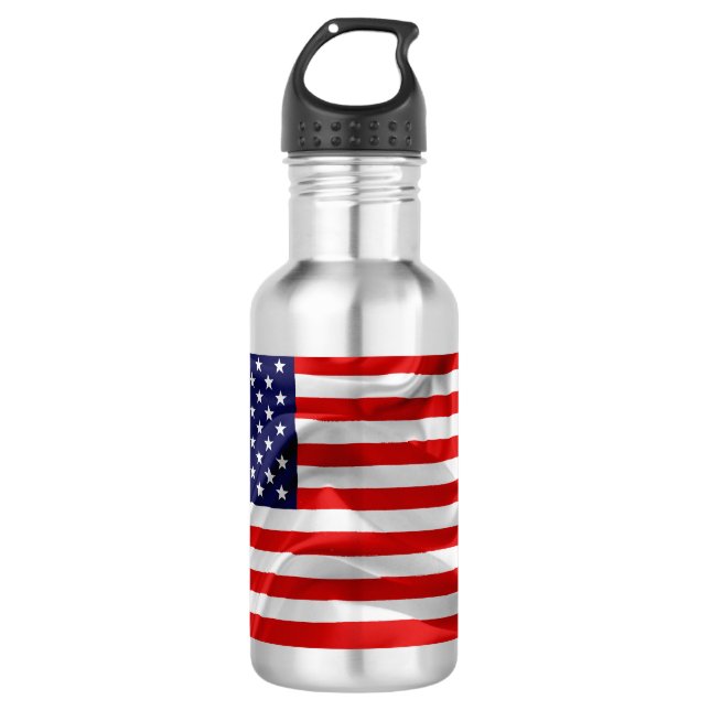 The Flag of the United States of America Water Bottle (Front)