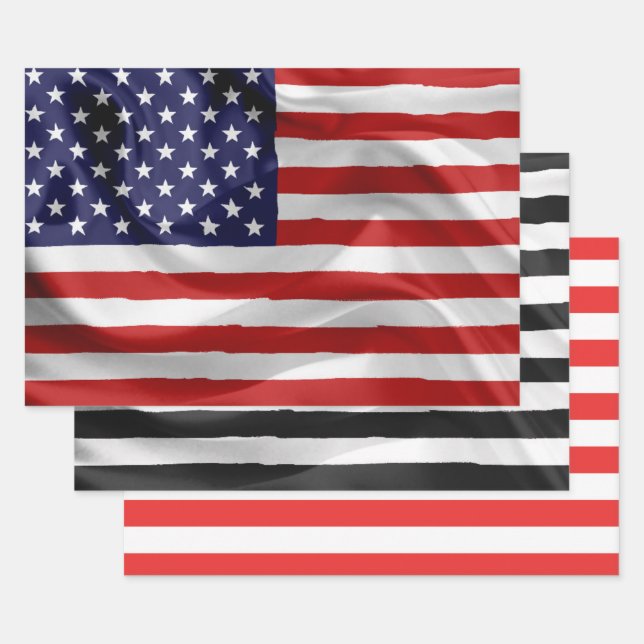 The Flag Of The United States Of America Wrapping Paper Sheets (Set)