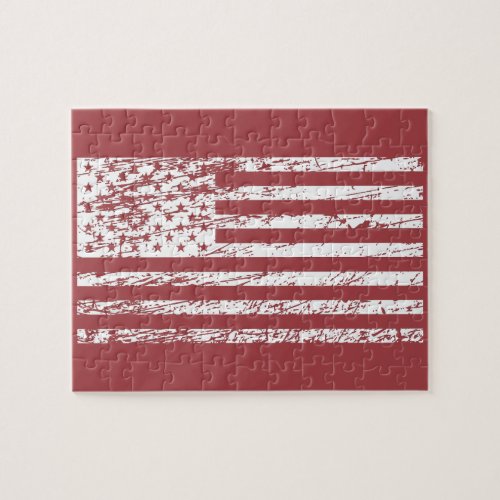 The Flag of the USA with Rusty Effect I Jigsaw Puzzle
