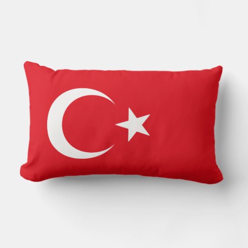 The Flag of Turkey Lumbar Pillow