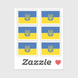 The flag of Ukraine Collection pack of 6 Sticker
