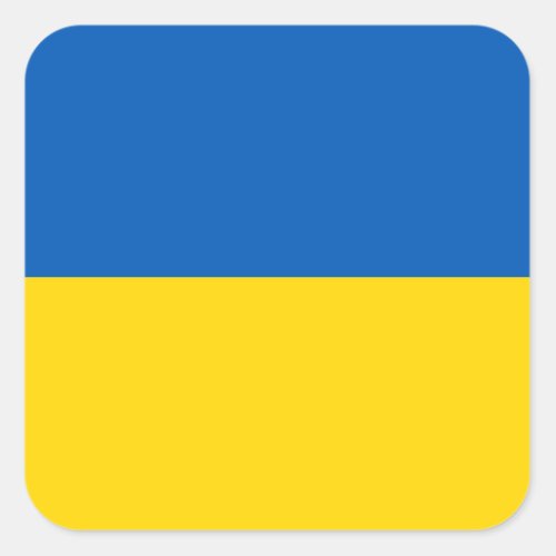 The Flag of Ukraine Square Sticker